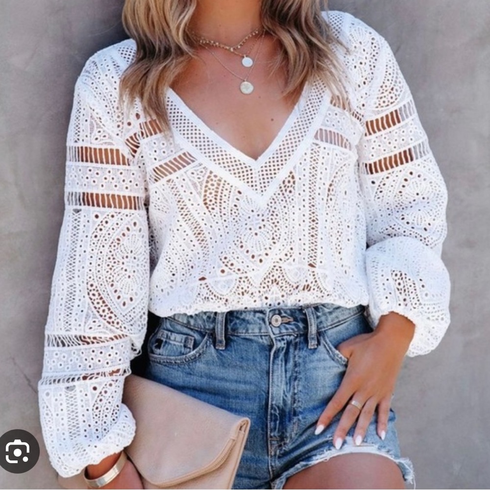 VICI Runway Lace Bodysuit - White